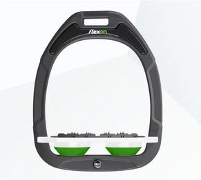 Flex-On Flachsteigbügel Ultra Grip Green Composite Anthrazit Weiß Grün – Bild 1 von 1