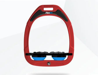 Flex-On Flachsteigbügel Ultra Grip Green Composite in Rot Schwarz Blau – Bild 1 von 1