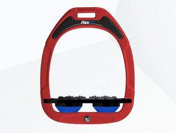 Flex-On Flachsteigbügel Ultra Grip Green Composite in Rot Schwarz Blau – Bild 1 von 1