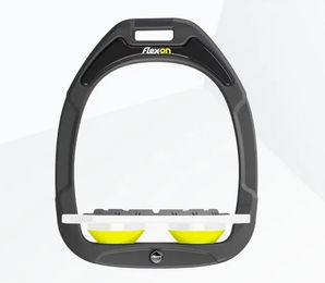 Flex-On Flat Grip Steigbügel Green Composite Anthrazit Weiß Gelb – Bild 1 von 1