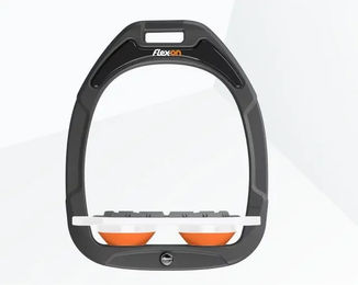 Flex-On Flat Grip Steigbügel Green Composite Anthrazit Weiß Orange – Bild 1 von 1
