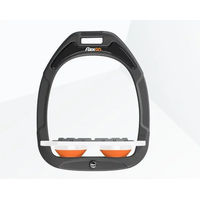 Produktbild von Flex-On Flat Grip Steigbügel Green Composite Anthrazit Weiß Orange