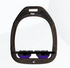 Flex-On Flat Grip Steigbügel Green Composite Braun Schwarz Violett – Bild 1 von 1