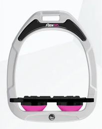 Flex-On Flat Grip Steigbügel Green Composite Weiß Schwarz Rosa – Bild 1 von 1
