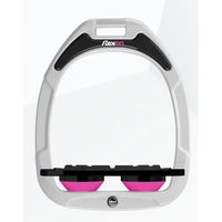 Produktbild von Flex-On Flat Grip Steigbügel Green Composite Weiß Schwarz Rosa