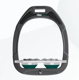 Flex-On Flat Ultra Grip Steigbügel Green Composite Anthrazit Grau Grün – Bild 1 von 1