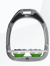 Flex-On Green Composite Flache Aluminium-Sättel mit Ultra Grip in Grau/Grün – Bild 1 von 1