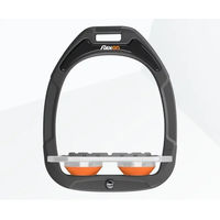 Produktbild von Flex-On Green Composite Flache Grip Steigbügel Anthrazit Grau Orange