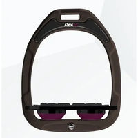 Produktbild von Flex-On Green Composite Flache Grip Steigbügel in Braun Schwarz Lila