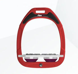 Flex-On Green Composite Flache Grip Steigbügel Rot Grau Pflaume – Bild 1 von 1