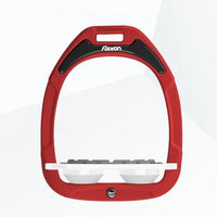 Produktbild von Flex-On Green Composite Flache Grip Steigbügel Rot Weiß