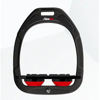 Produktbild von Flex-On Green Composite Flache Grip Steigbügel Schwarz Rot