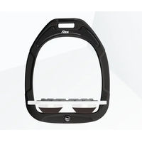 Produktbild von Flex-On Green Composite Flache Grip Steigbügel Schwarz Weiß Braun