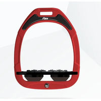 Produktbild von Flex-On Green Composite Flache Steigbügel Ultra Grip Rot Schwarz Braun