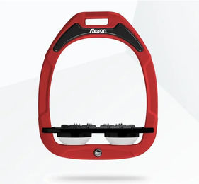 Flex-On Green Composite Flache Steigbügel Ultra Grip Rot Schwarz Weiß – Bild 1 von 1