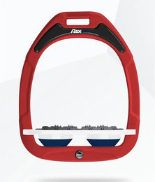Flex-On Green Composite Flache Steigbügel Ultra Grip Rot Weiß Marine – Bild 1 von 1