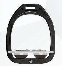 Flex-On Green Composite Flache Steigbügel Ultra Grip Schwarz Grau Braun – Bild 1 von 1
