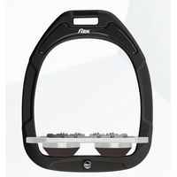 Produktbild von Flex-On Green Composite Flache Steigbügel Ultra Grip Schwarz Grau Braun