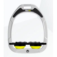 Produktbild von Flex-On Green Composite Flache Steigbügel Ultra Grip Weiß Schwarz Gelb