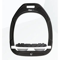 Produktbild von Flex-On Green Composite Gelenkige Steigbügel mit Grip in Schwarz Weiß Grau für Pferde