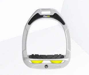 Flex-On Green Composite Neigung Grip Steigbügel Weiß Grau Gelb – Bild 1 von 1