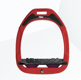 Flex-On Green Composite Neigungsgelagerte Ultra Grip Steigbügel Rot Schwarz Lila – Bild 1 von 1