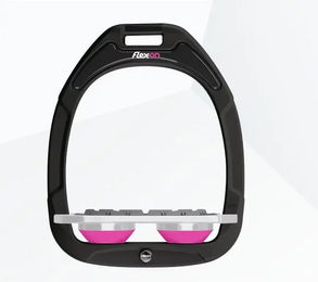 Flex-On Green Composite Platte Grip Steigbügel Schwarz Grau Rosa – Bild 1 von 1