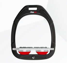Flex-On Green Composite Platte Grip Steigbügel Schwarz Grau Rot – Bild 1 von 1