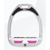 Produktbild von Flex-On Green Composite Reitgurt mit geradem Grip in Weiß/Weiß/Rosa