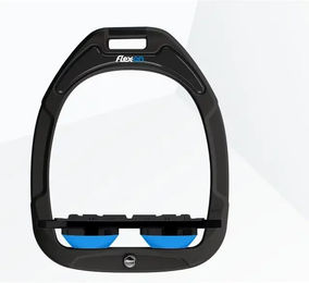 Flex-On Green Composite Sattel mit flachem Grip in Schwarz/Schwarz/Blau – Bild 1 von 1