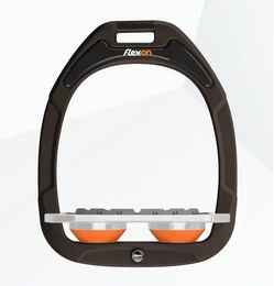 Flex-On Green Composite Sattel mit flacher Griffstruktur in Braun Grau Orange – Bild 1 von 1