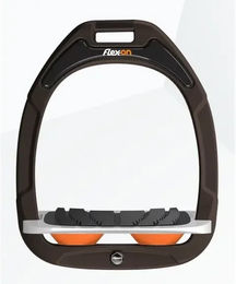 Flex-On Green Composite Schräger Grip Steigbügel Braun Grau Orange – Bild 1 von 1