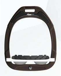 Flex-On Green Composite Senkrechte Steigbügel mit Grip in Braun Weiß Grau – Bild 1 von 1