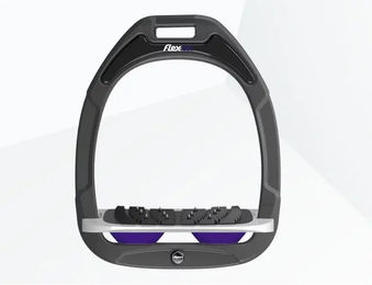 Flex-On Green Composite Senkrechte Ultra Grip Steigbügel Anthrazit Grau Violett – Bild 1 von 1