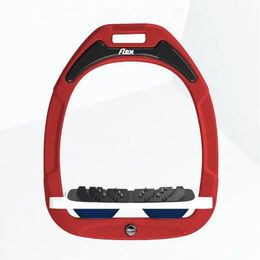 Flex-On Green Composite Senkrechte Ultra Grip Steigbügel Rot Weiß Navy Blau – Bild 1 von 1