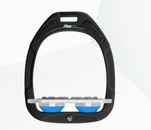 Flex-On Green Composite Steigbügel flach beschichtet Schwarz Grau Blau – Bild 1 von 1