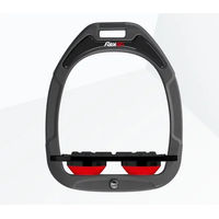 Produktbild von Flex-On Green Composite Steigbügel mit Gerade Grip in Anthrazit Schwarz Rot