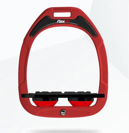 Flex-on Green Composite Steigbügel mit Platte Grip in Rot Schwarz Rot – Bild 1 von 1