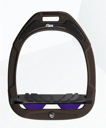Flex-On Green Composite Steigbügel mit schrägem Grip in Braun Schwarz Violet – Bild 1 von 1