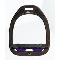 Produktbild von Flex-On Green Composite Steigbügel mit schrägem Grip in Braun Schwarz Violet