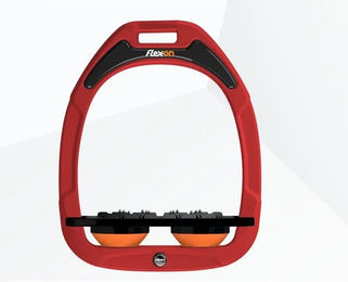 Flex-On Green Composite Ultra Grip Steigbügel Platte Rot Schwarz Orange – Bild 1 von 1