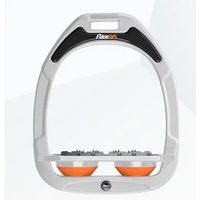 Produktbild von Flex-On Green Composite Ultra Grip Steigbügel Platte Weiß Grau Orange