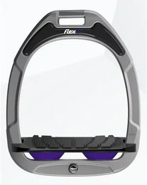 Flex-On Grip-Steigbügel aus Green Composite in Aluminium Schwarz Violett neigbar – Bild 1 von 1