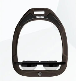 Flex-On Grip Steigbügel aus Green Composite in Braun Schwarz Weiß – Bild 1 von 1