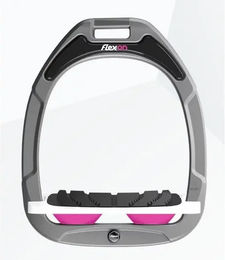 Flex-On Grip Steigbügel aus Green Composite mit Neigung in Aluminium Weiß Rosa – Bild 1 von 1