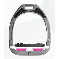 Produktbild von Flex-On Grip Steigbügel aus Green Composite mit Neigung in Aluminium Weiß Rosa