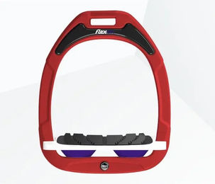 Flex-On Grip Steigbügel Green Composite Rot Weiß Violett – Bild 1 von 1