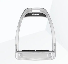 Flex-On Hunter H Aluminium Steigbügel mit flachem Grip in Weiß – Bild 1 von 1