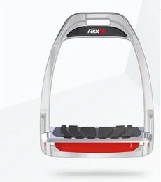 Flex-On Hunter H Aluminium Steigbügel schräg mit Grip in Rot – Bild 1 von 1