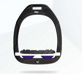 Flex-On Neigung Grip Steigbügel Green Composite in Grün Weiß Violett – Bild 1 von 1